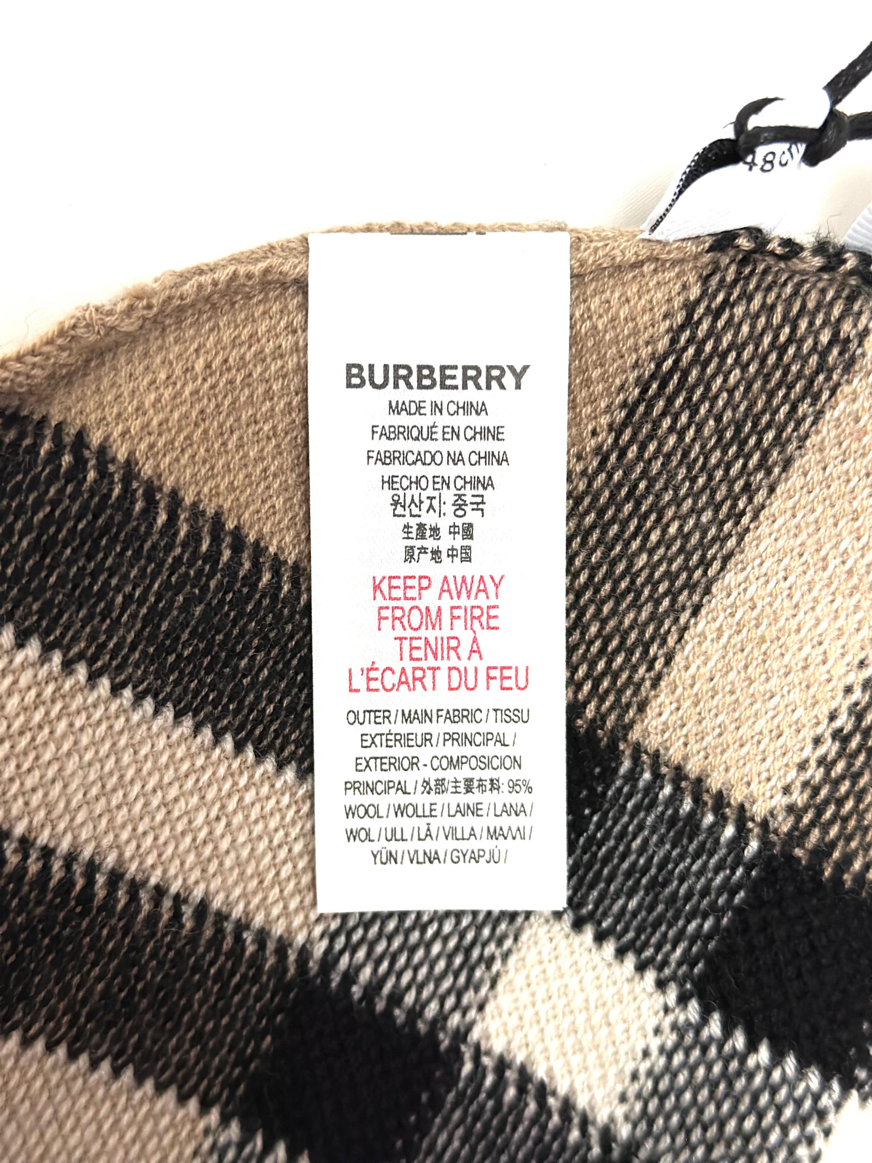 Burberry Classic Wool/ Cashmere Baby Hat