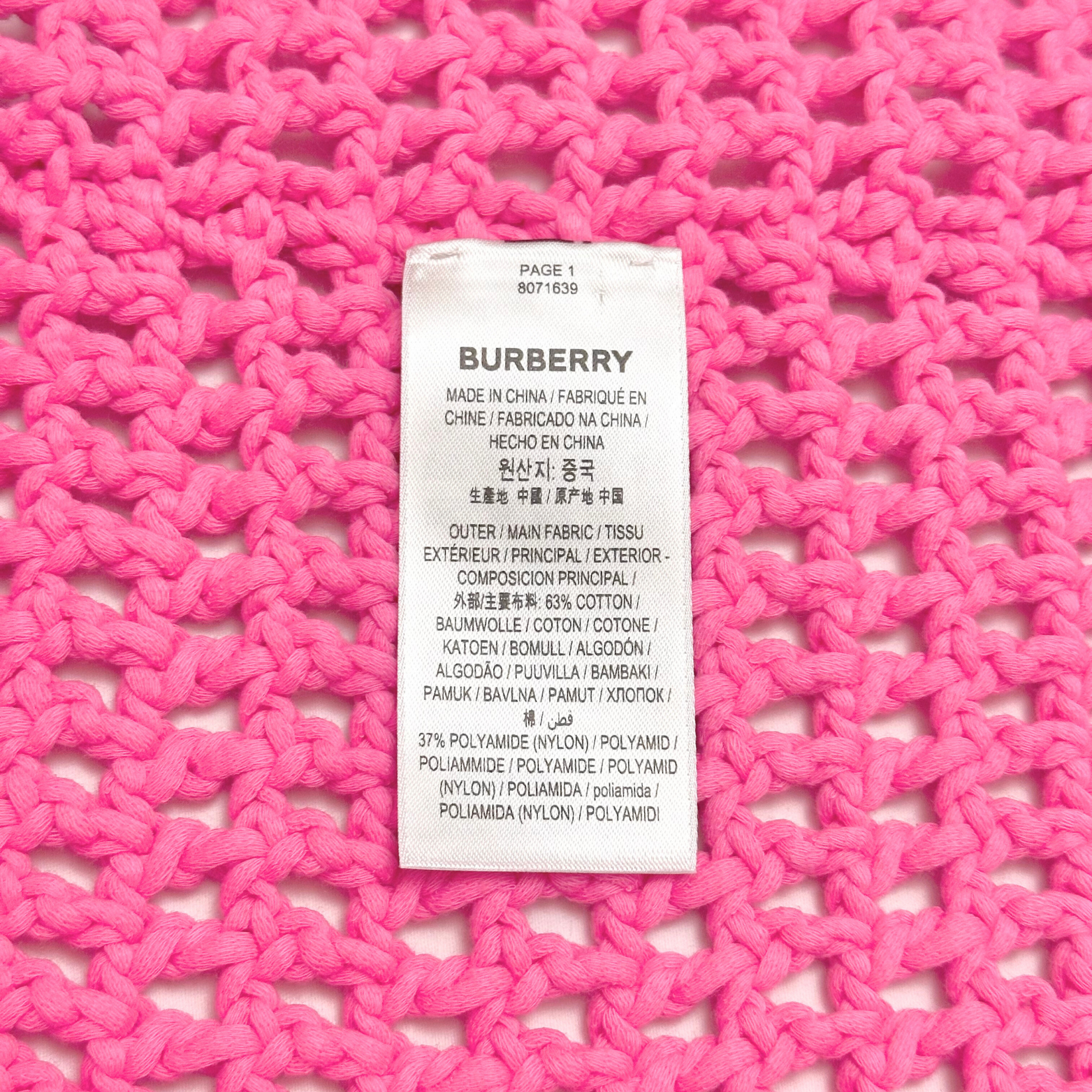 Burberry Pink Knitted Dress