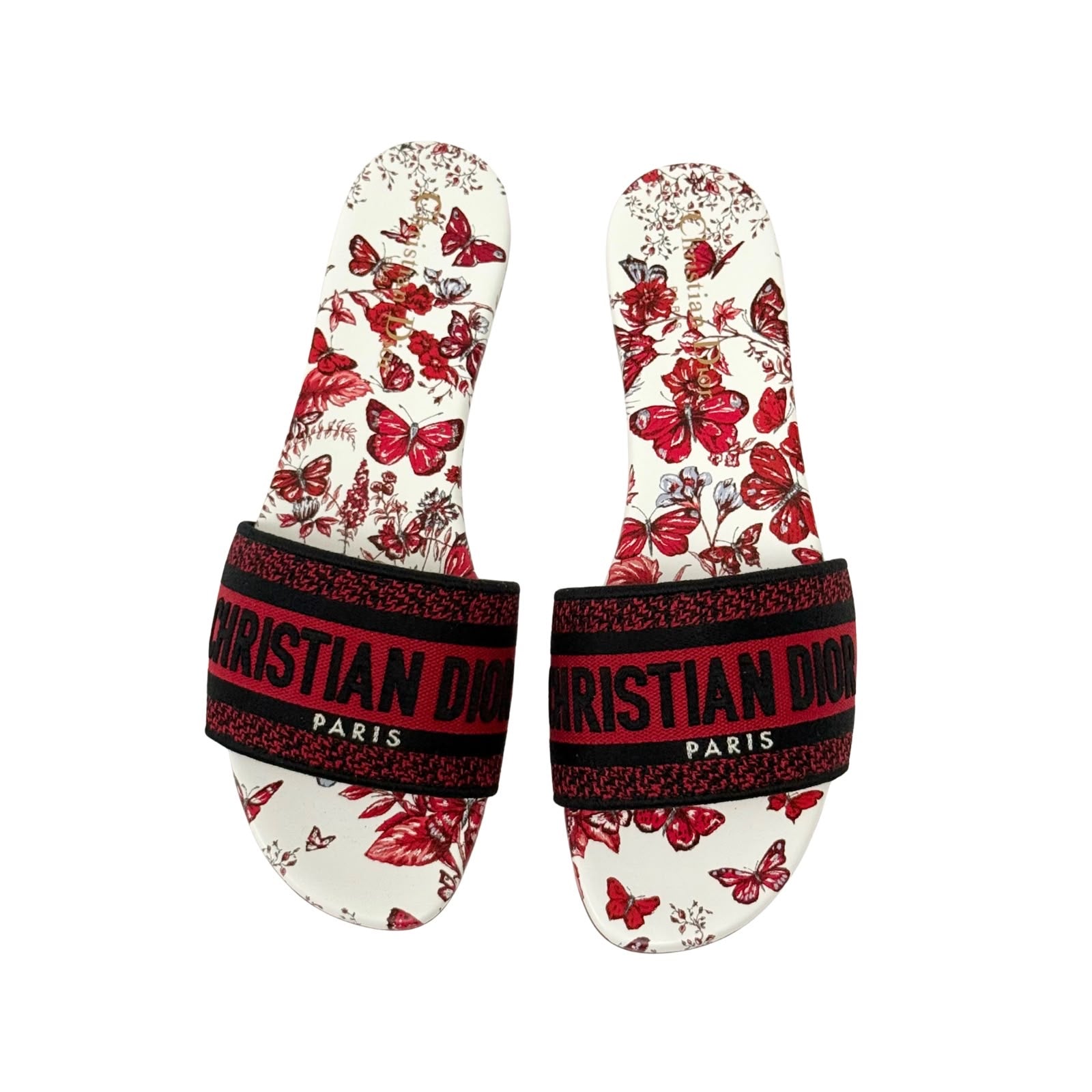 Christian Dior D Way Sandals Red