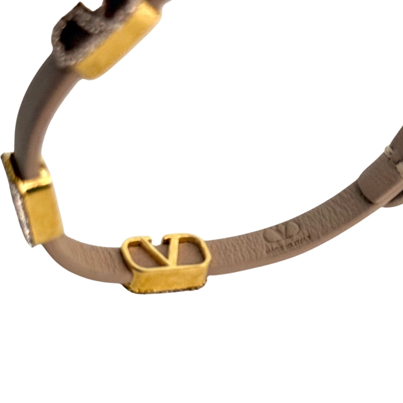 Valentino Garavani VLogo Leather Bracelet