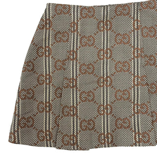 Gucci Brown GG Print Skirt