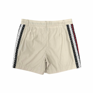 Burberry Beige Shorts with TB Logo Stripes Sides