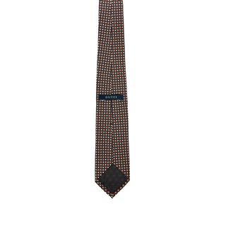 Gucci Brown Multi Color Print Silk Tie