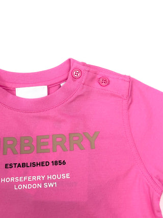 Burberry Pink with Gold Name Logo T’shirt