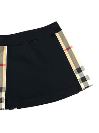 Burberry Black with Classic Design sides Skirt