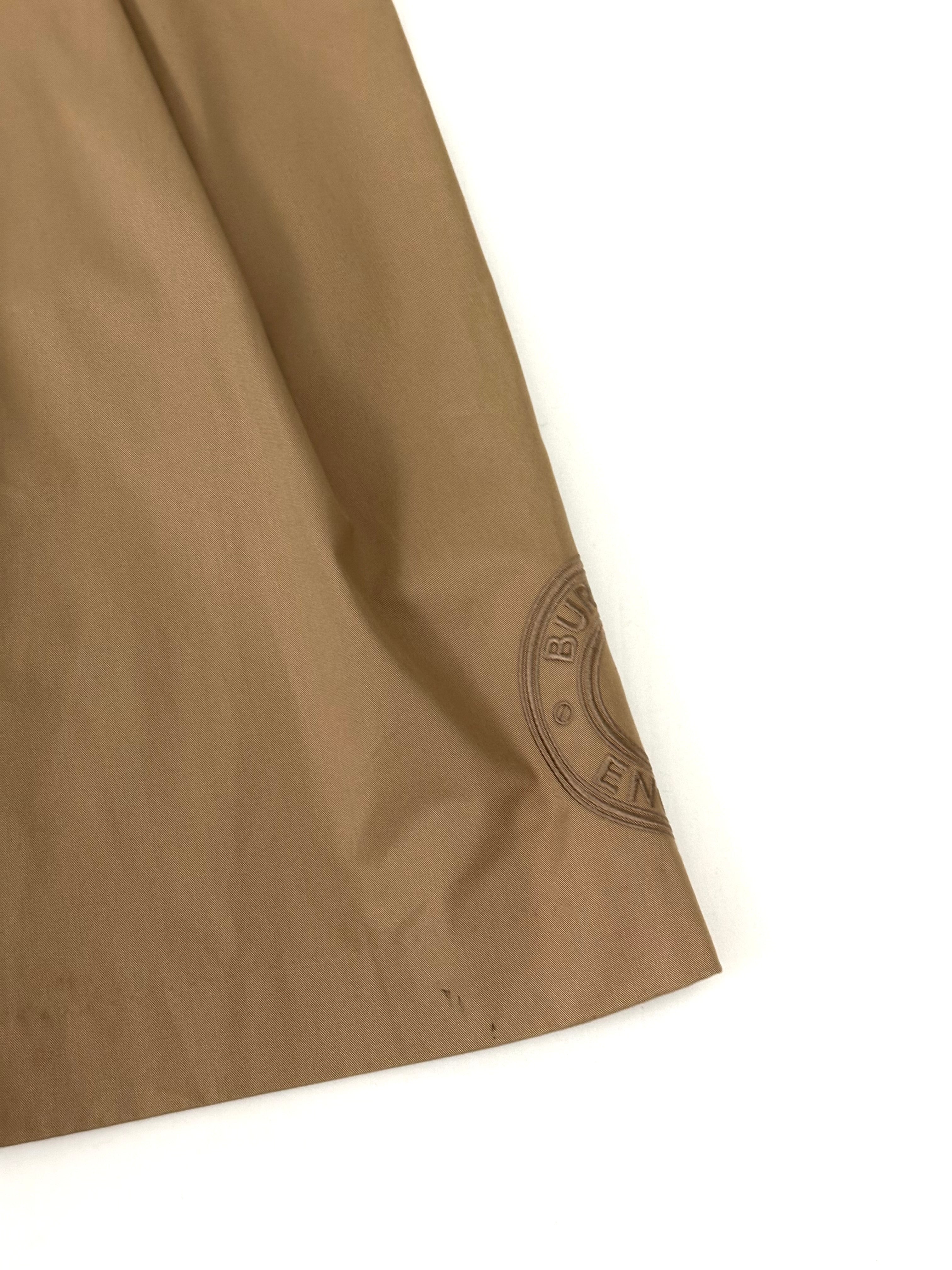 Burberry Beige Skirt with round Brand Logo Embroidery
