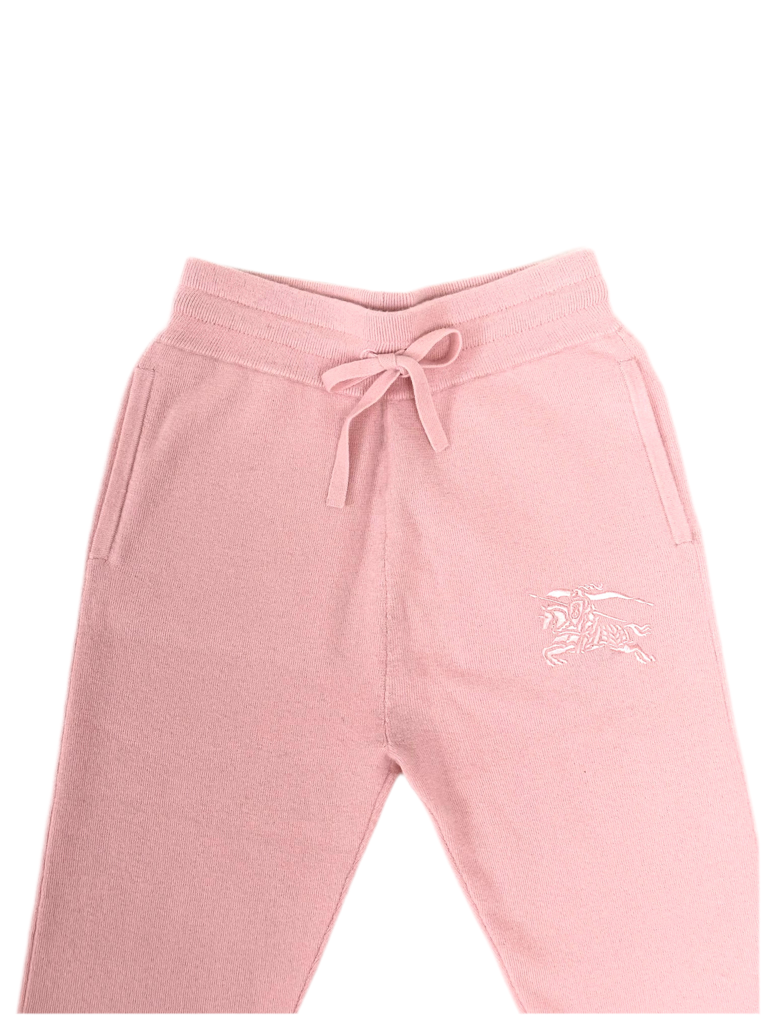 Burberry Baby Pink Cashmere Jogger Pants