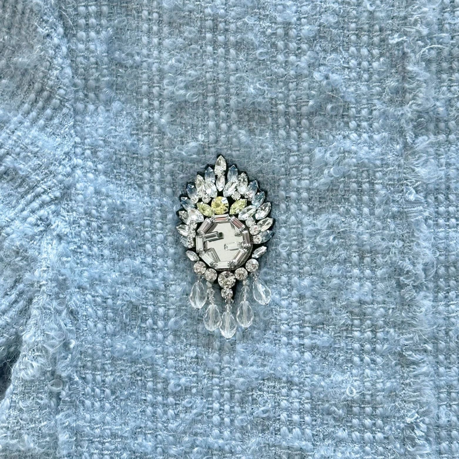 Gucci Wool Mini Dress in Clear Blue