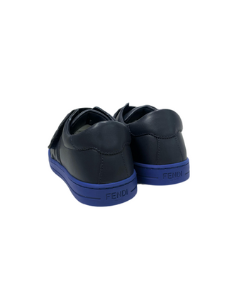 Fendi Navy FF Logo Velcro Sneakers