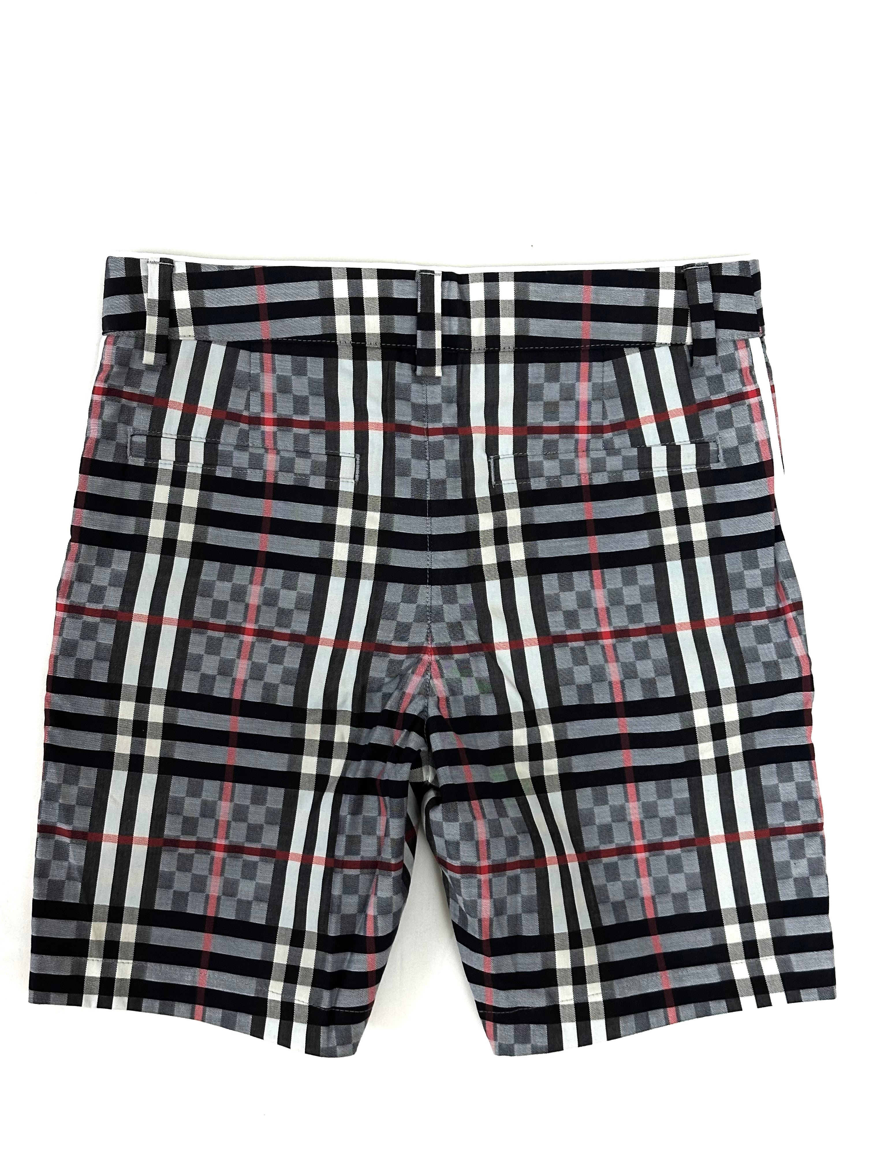 Burberry Grey Classic Caro Patch Shorts