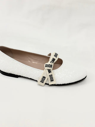 Christian Dior White Ballerina
