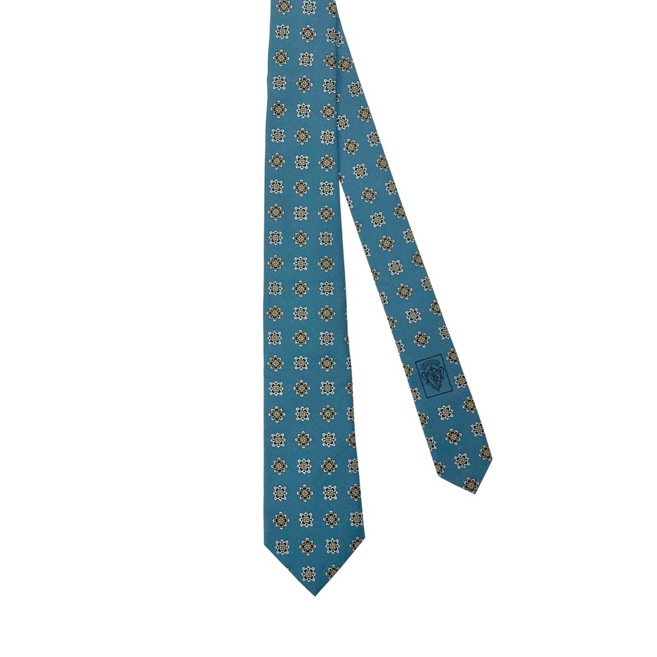 Gucci Blue/Green Silk Tie