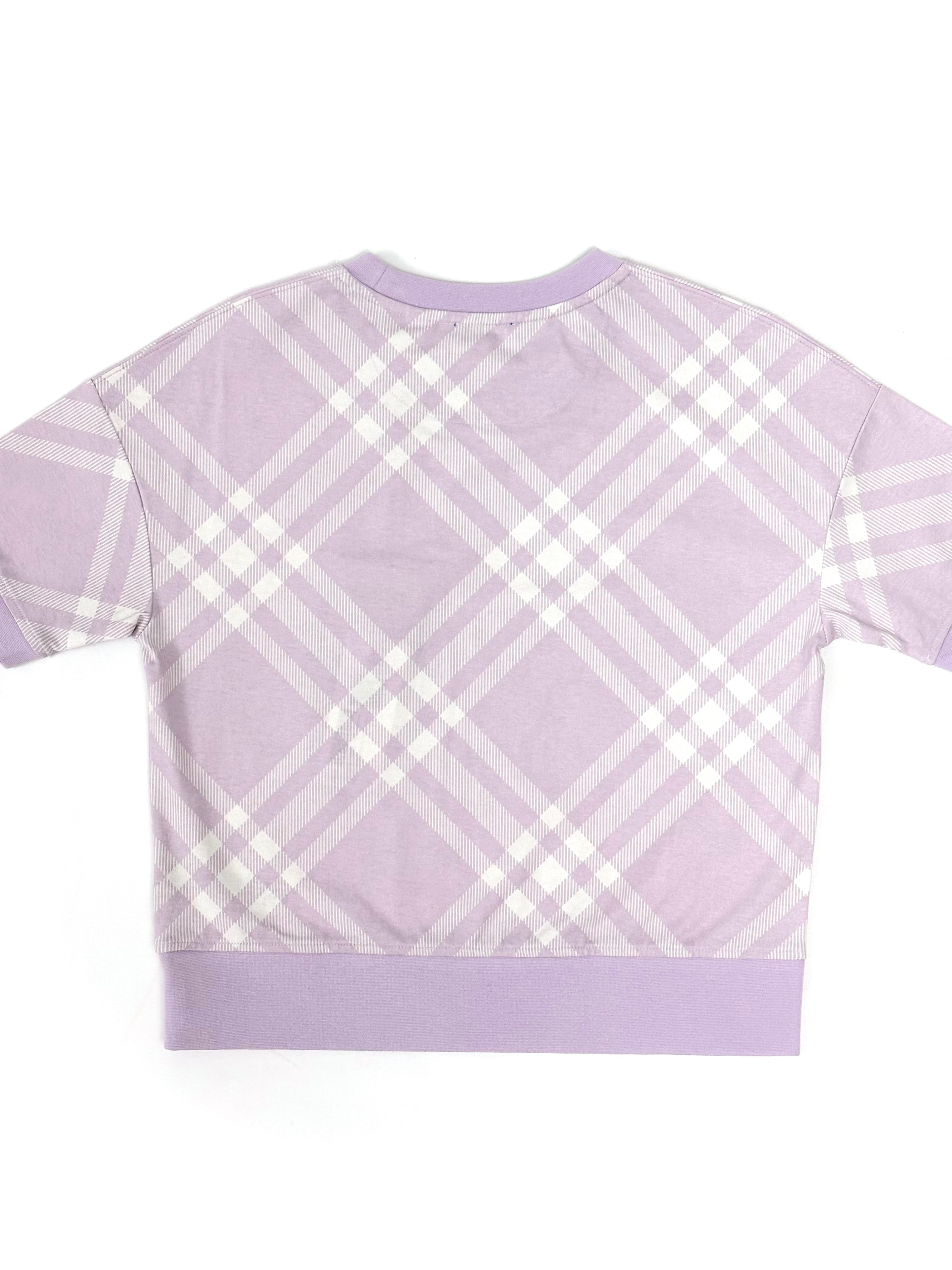 Burberry Classic Caro Patch Lavender White Shirt