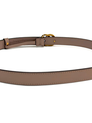 Gucci Leather Belt With GG Gold Buckle