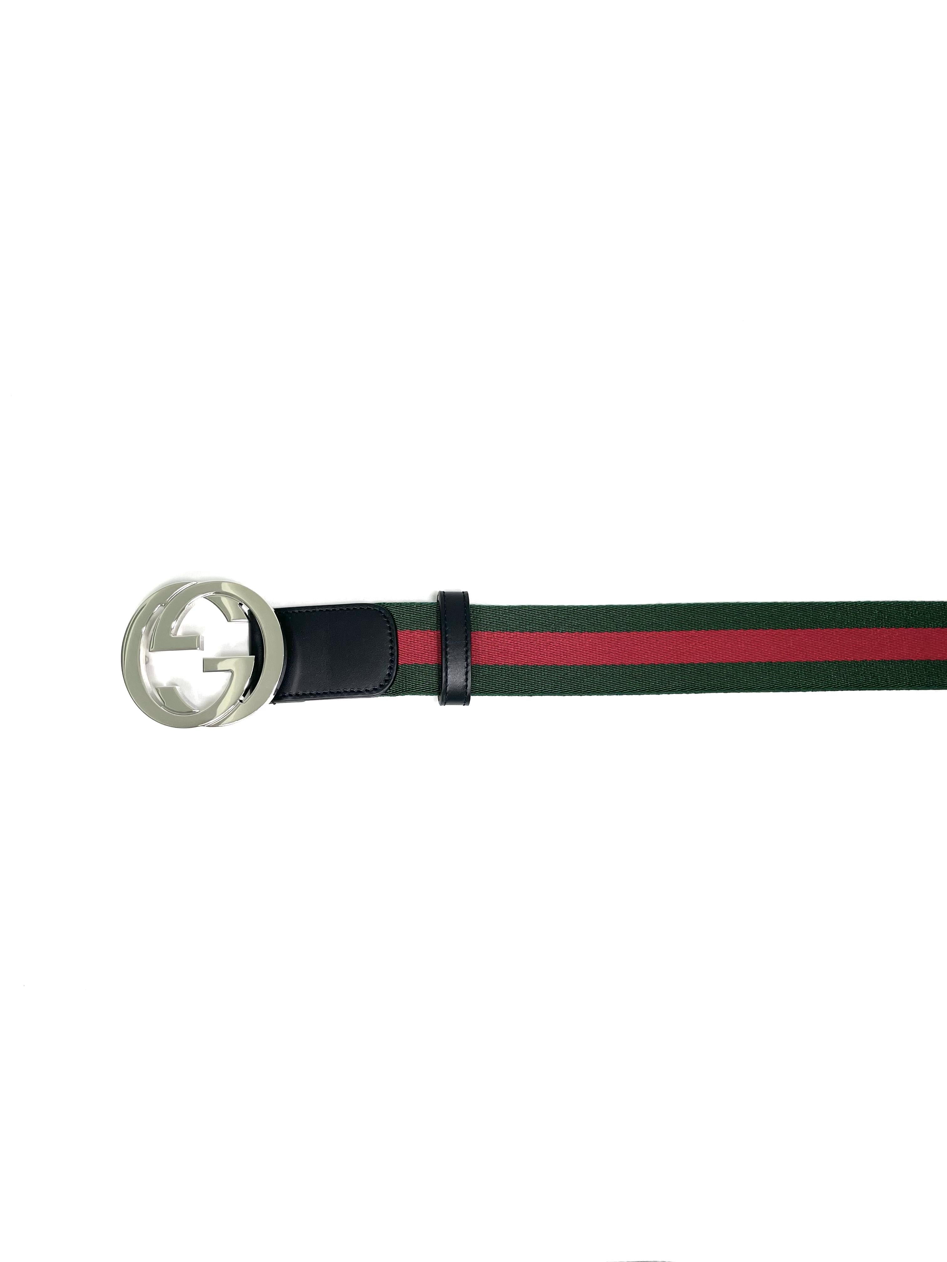 Gucci Classic Color Belt with Silver Blondie Buckle