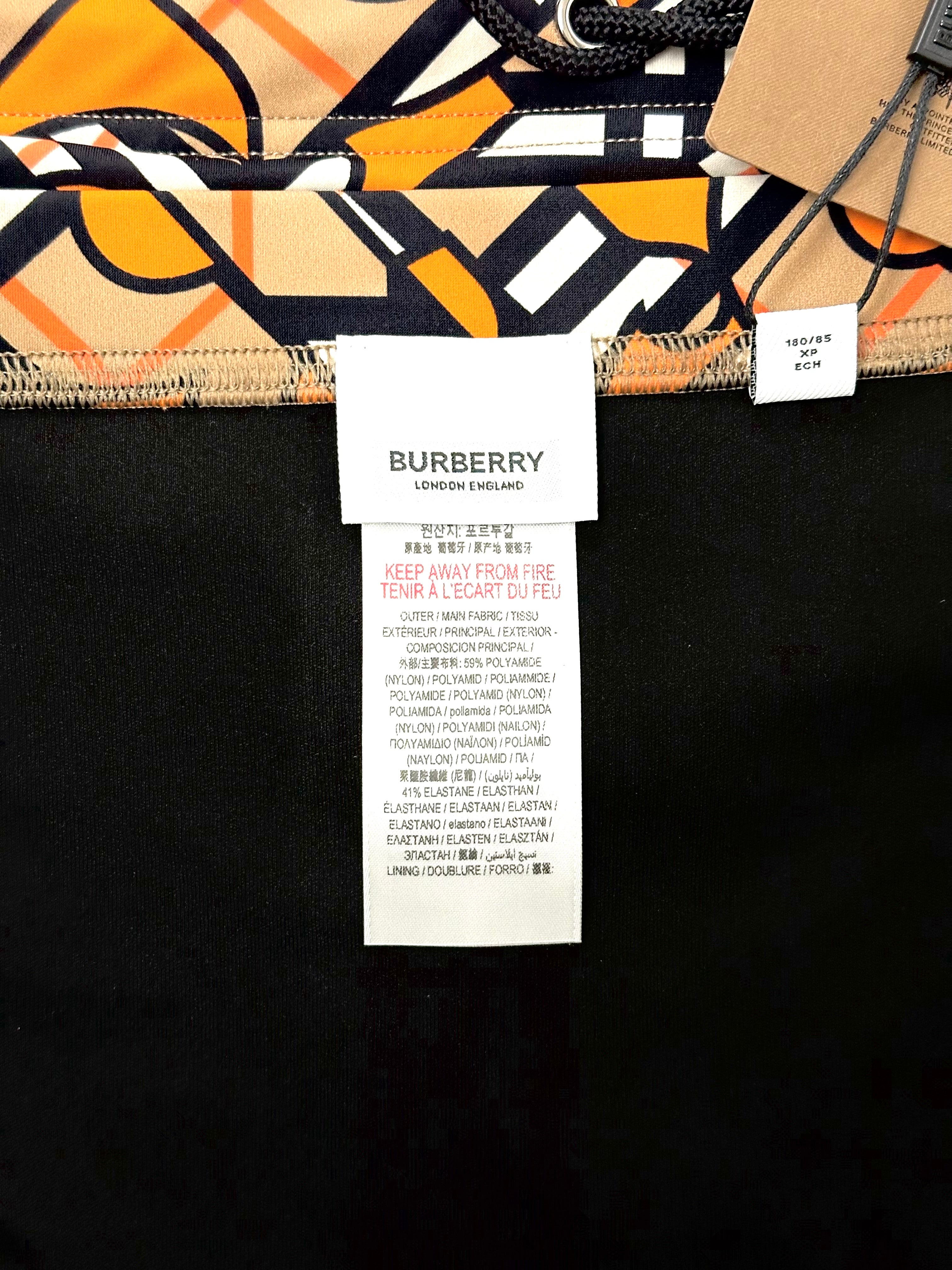 Burberry Orange TB Logo Swim Brief