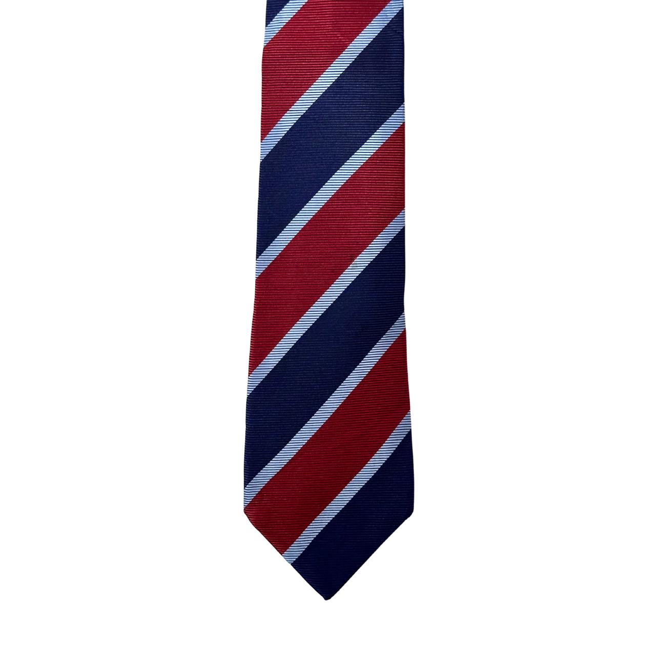 Gucci Stripes Red/Blue Silk Tie