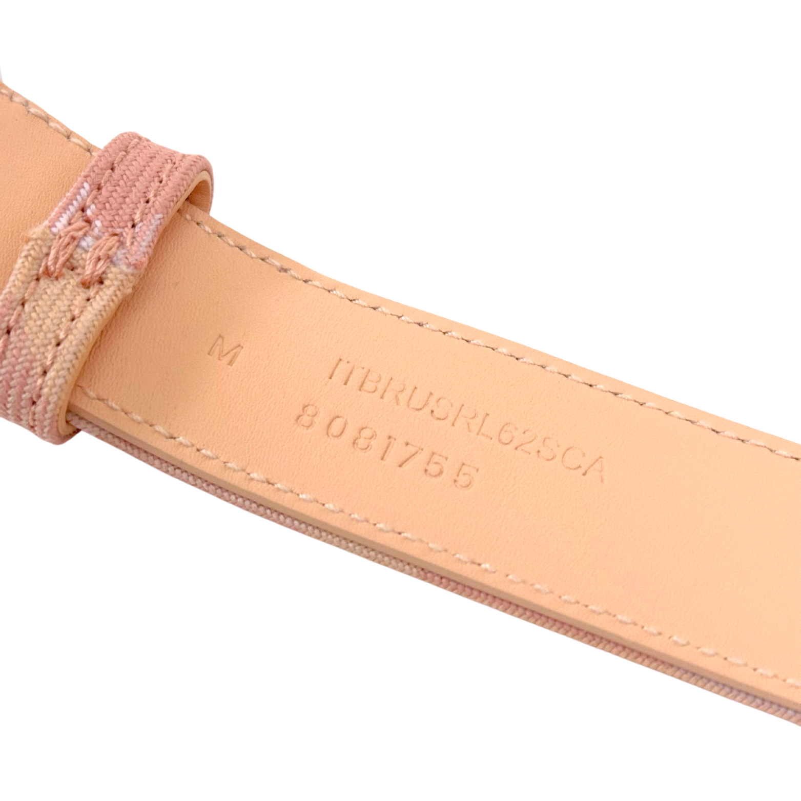 Burberry Peach White Caro Patch Lady Belt