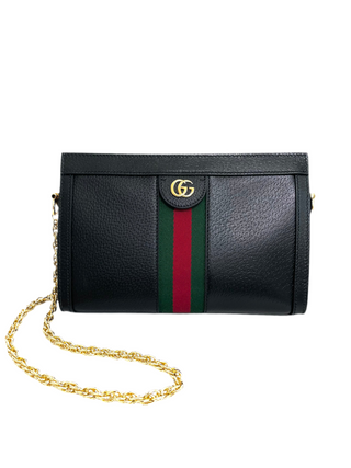 Gucci Ophidia Leather Chain Magnet Snap Bag