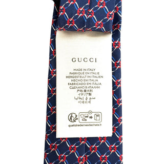 Gucci Silk Tie Navy/ Red