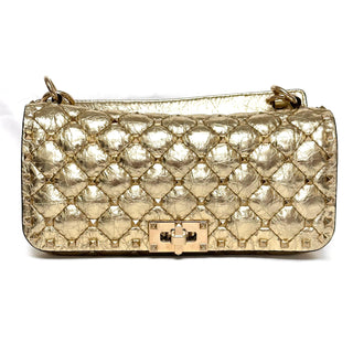 Valentino Garavani Rockstud Spike Small Laminated Nappa Bag