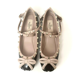 Valentino Rockstud Ballerina in Patent Leather
