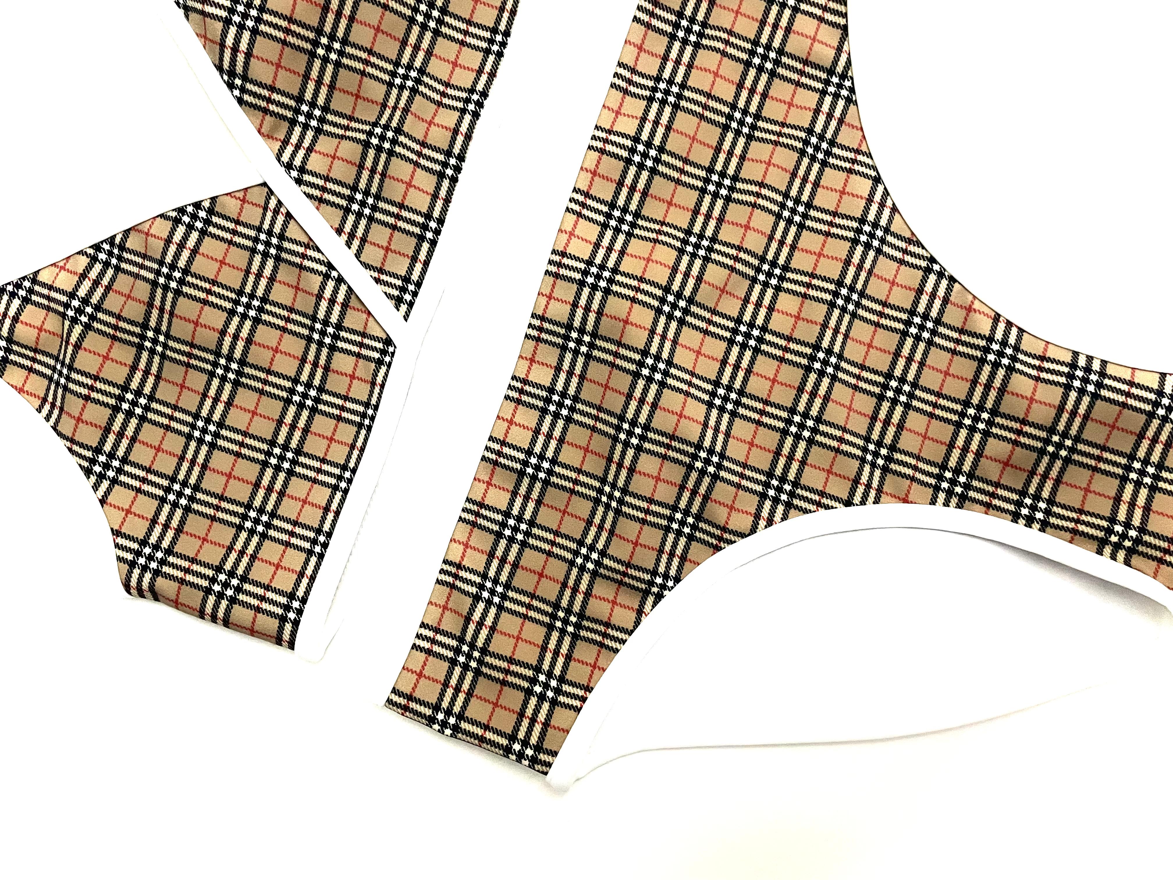 Burberry Classic Vintage Caro Design Bikini