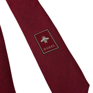 Gucci Maroon Silk Tie