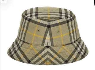Burberry Army Green Caro Patch Bucket Hat