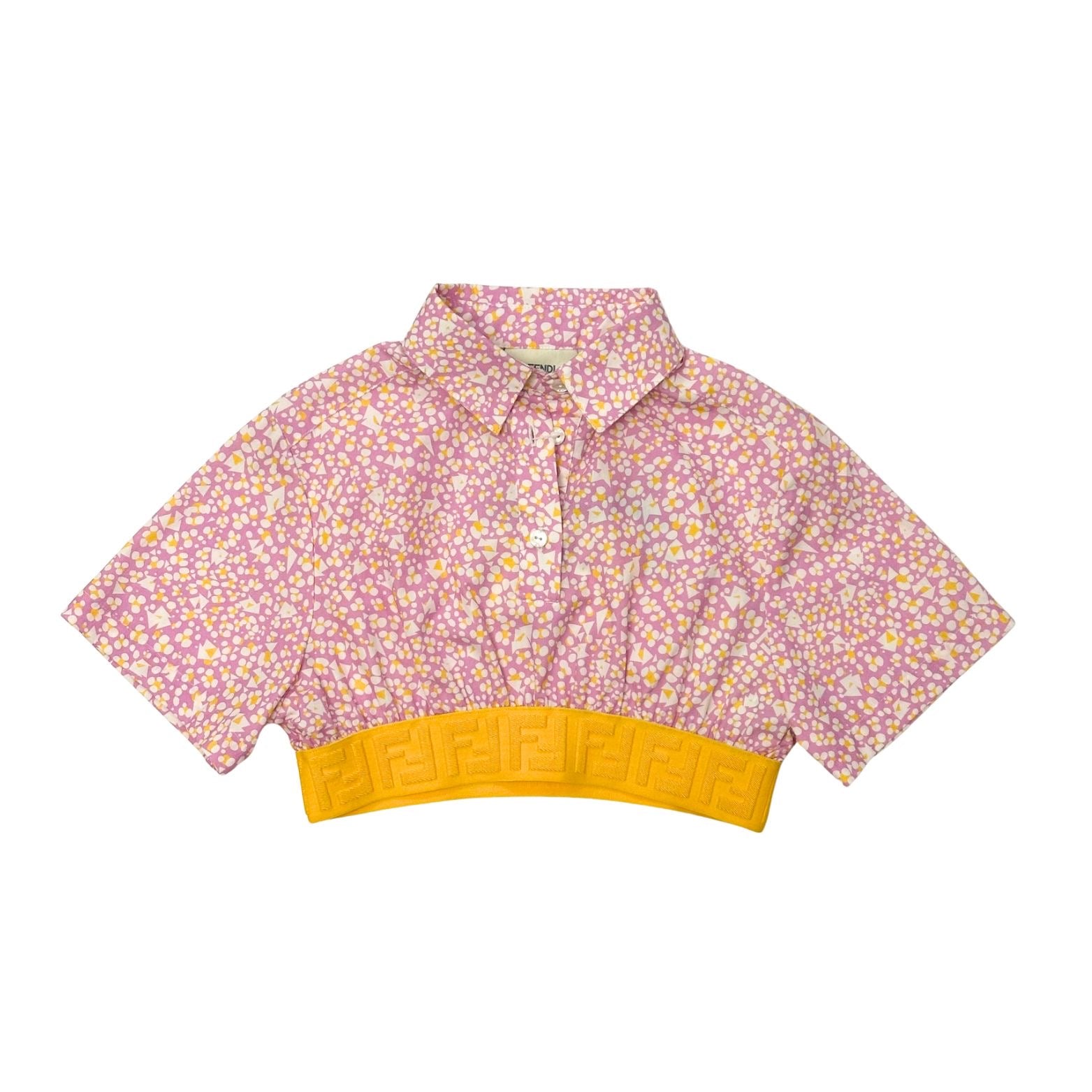 Fendi Animal Print Polo Shirt in Cotton