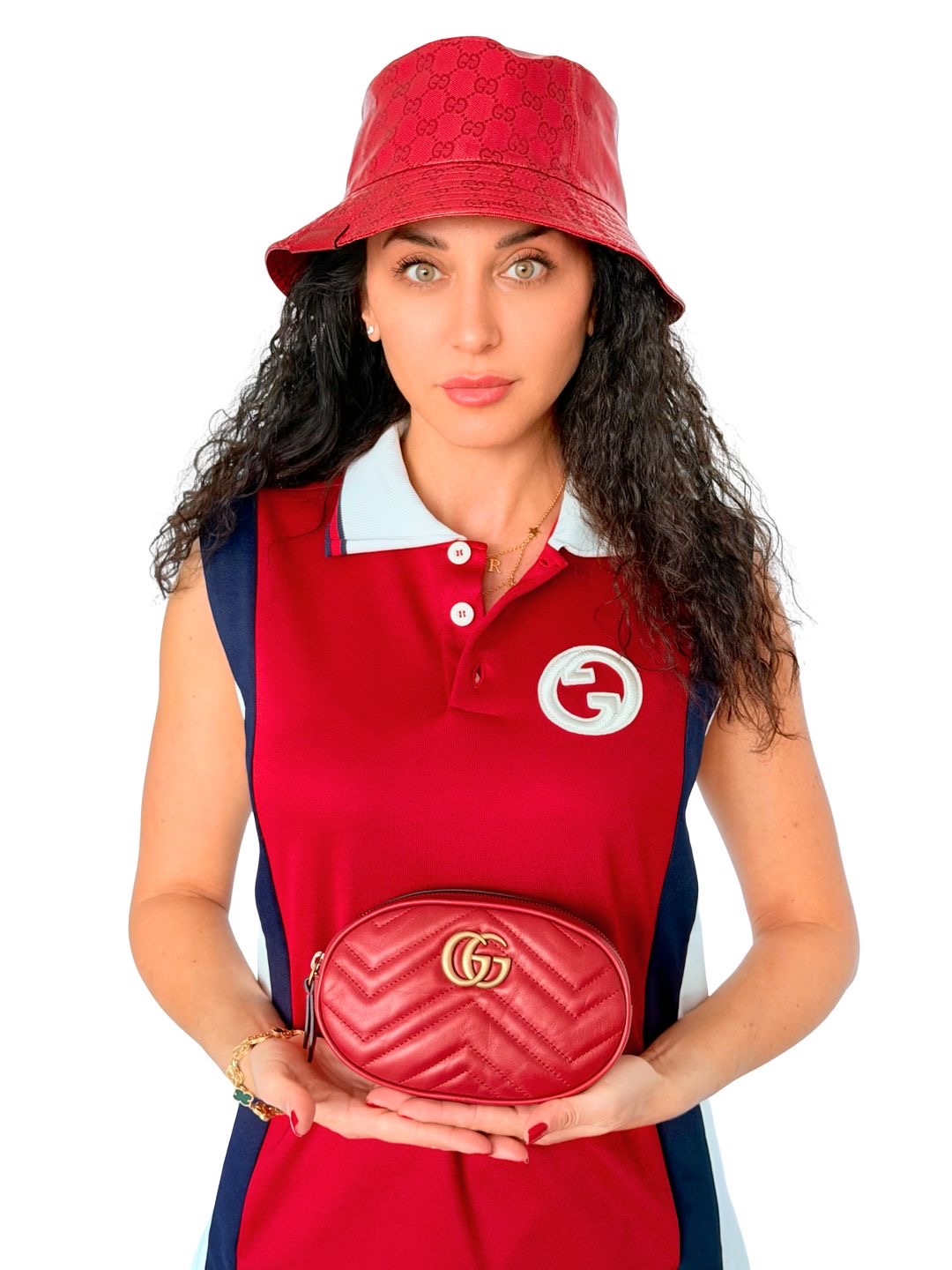 Gucci Red GG Bucket Hat