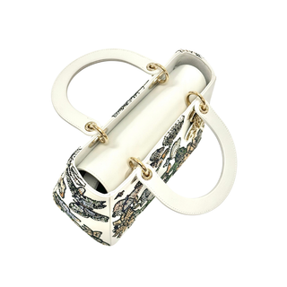 Lady Dior Medium Mexico Motif Microbead Embroidered Multicolor