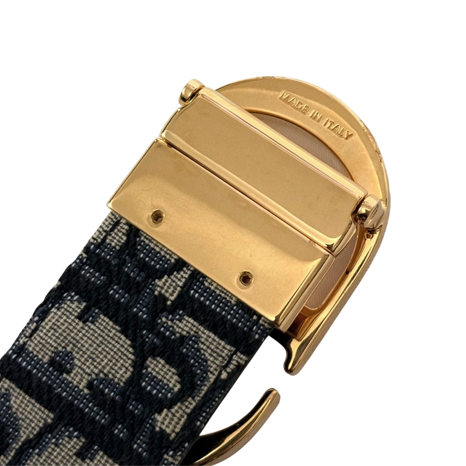 Christian Dior Mointaigne Reversible Belt Oblique Navy