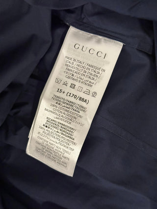 Gucci Long Sleeve GG Embroidery Navy