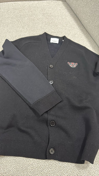 Burberry Black Cardigan with Bear Logo