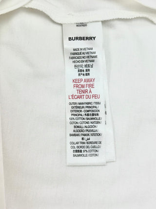 Burberry White Classic Tea Cup Logo T‘shirt