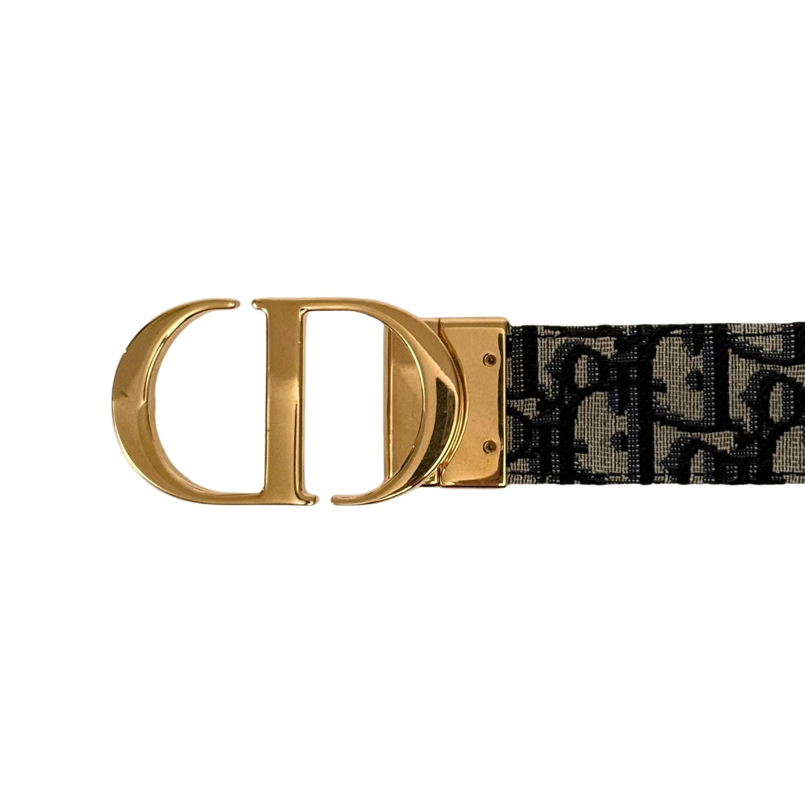 Christian Dior Mointaigne Reversible Belt Oblique Navy