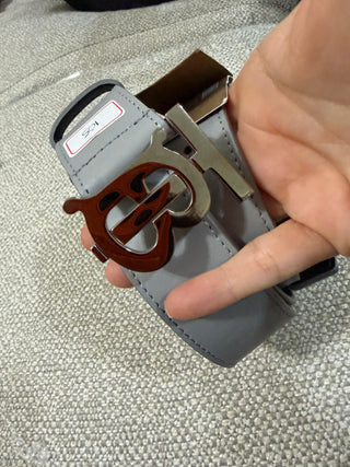 Burberry TB Logo Grey Belt