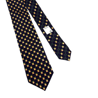 Gucci Silk Tie Navy with Print