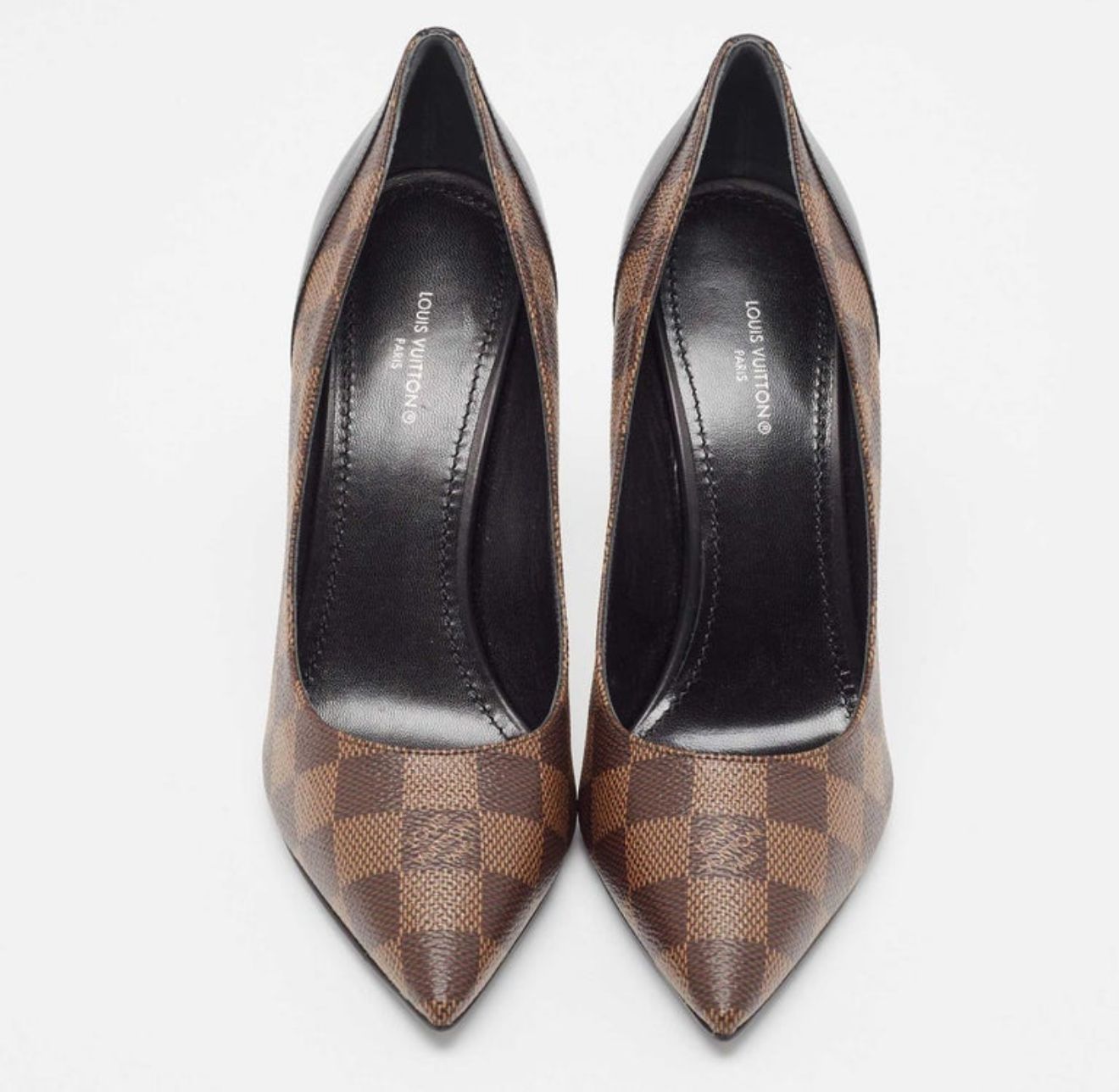 Louis Vuitton Damier Ebene Canvas Pumps