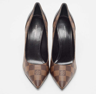 Louis Vuitton Damier Ebene Canvas Pumps