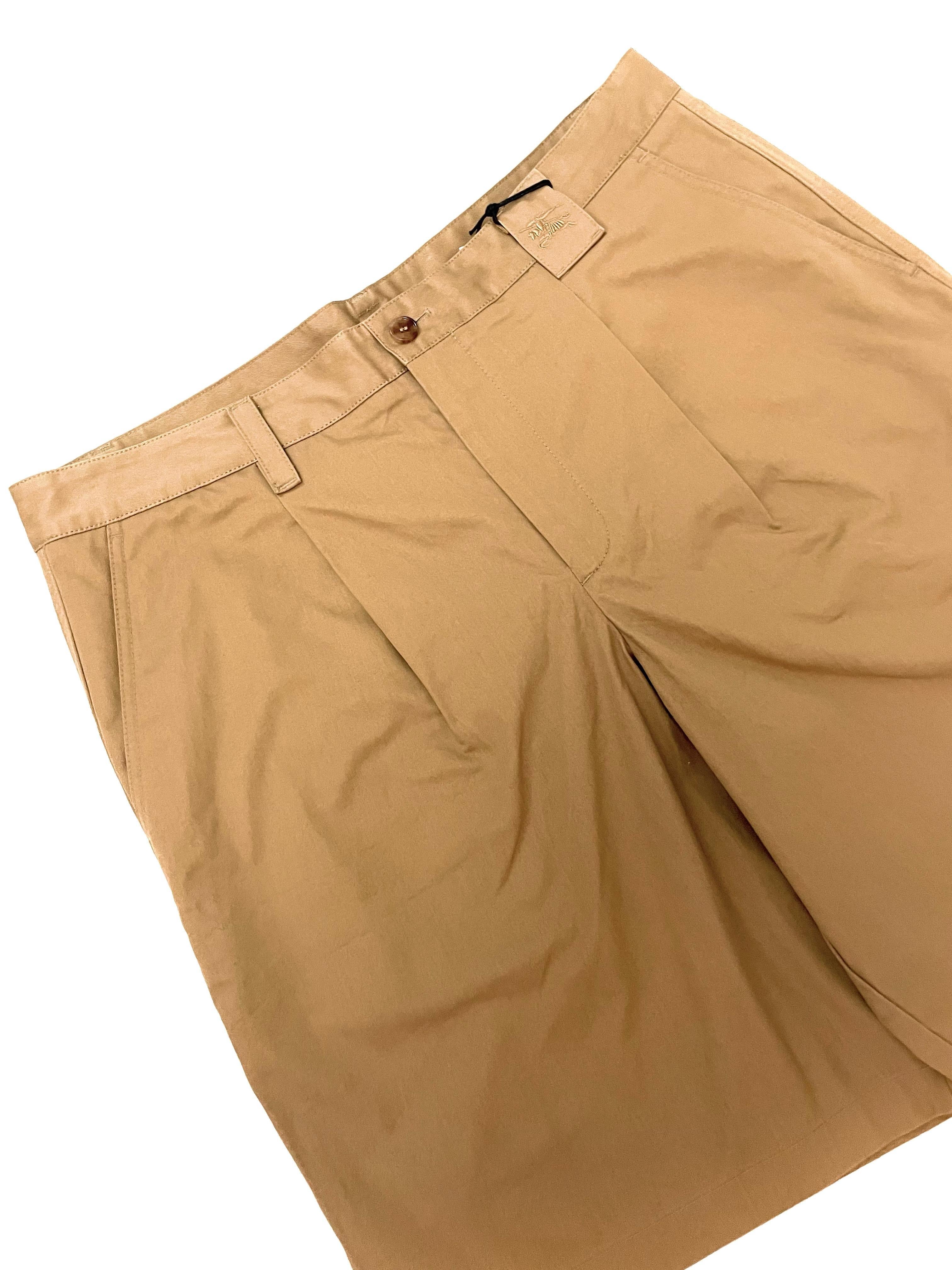 Burberry Beige Shorts Horse Embroidery