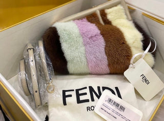 Fendi 1st Small Mink and Lamb Leather