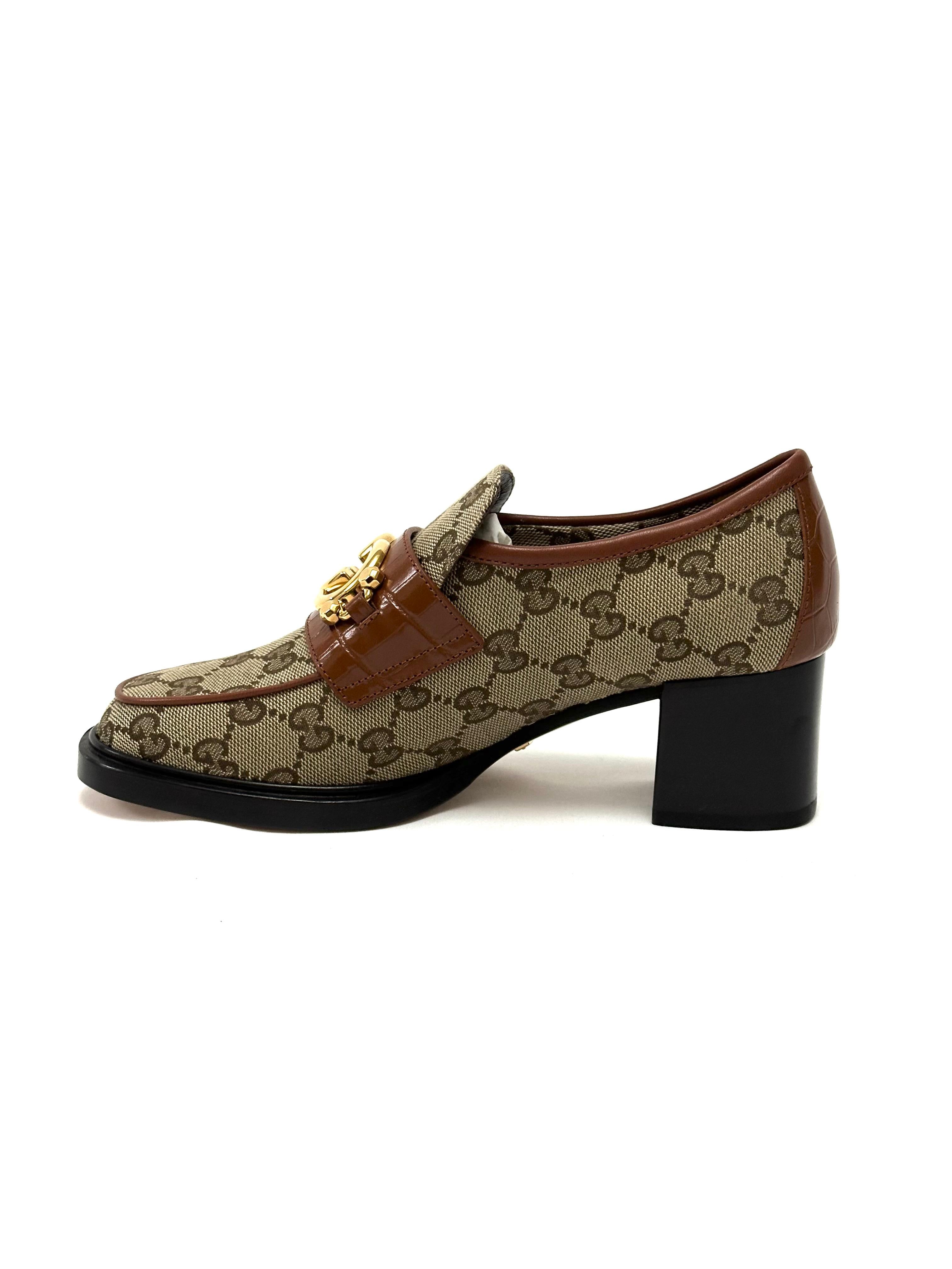 Gucci Heel Loafers in Supreme GG Interlocking Canvas