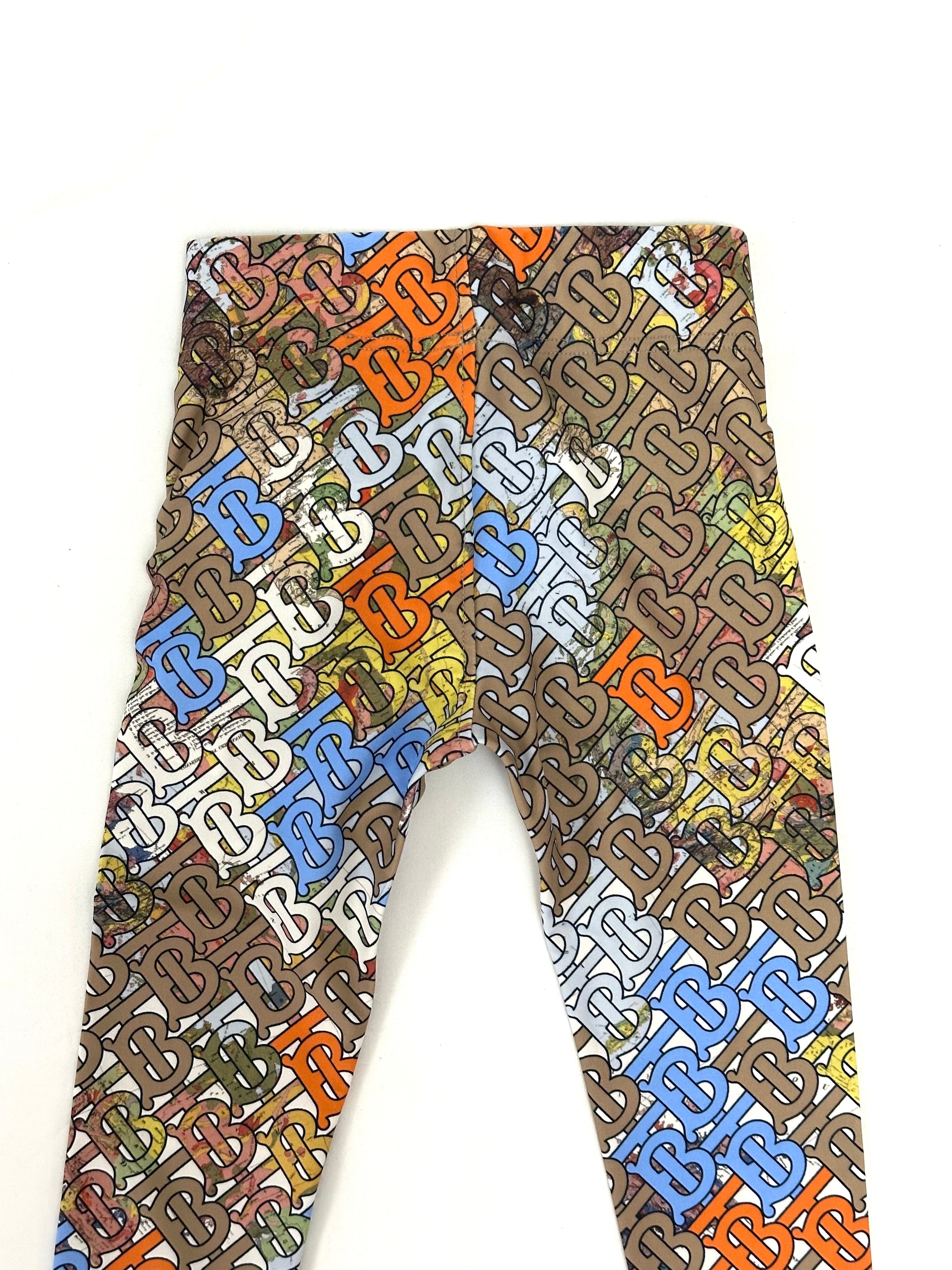 Burberry Beige TB Logo Leggings
