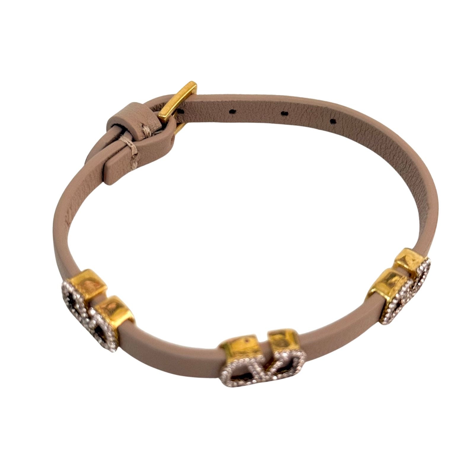 Valentino Garavani VLogo Leather Bracelet