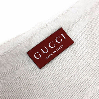 Gucci Grey Scarf With GG print Wool