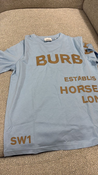 Burberry Baby Blue with Print Shirt