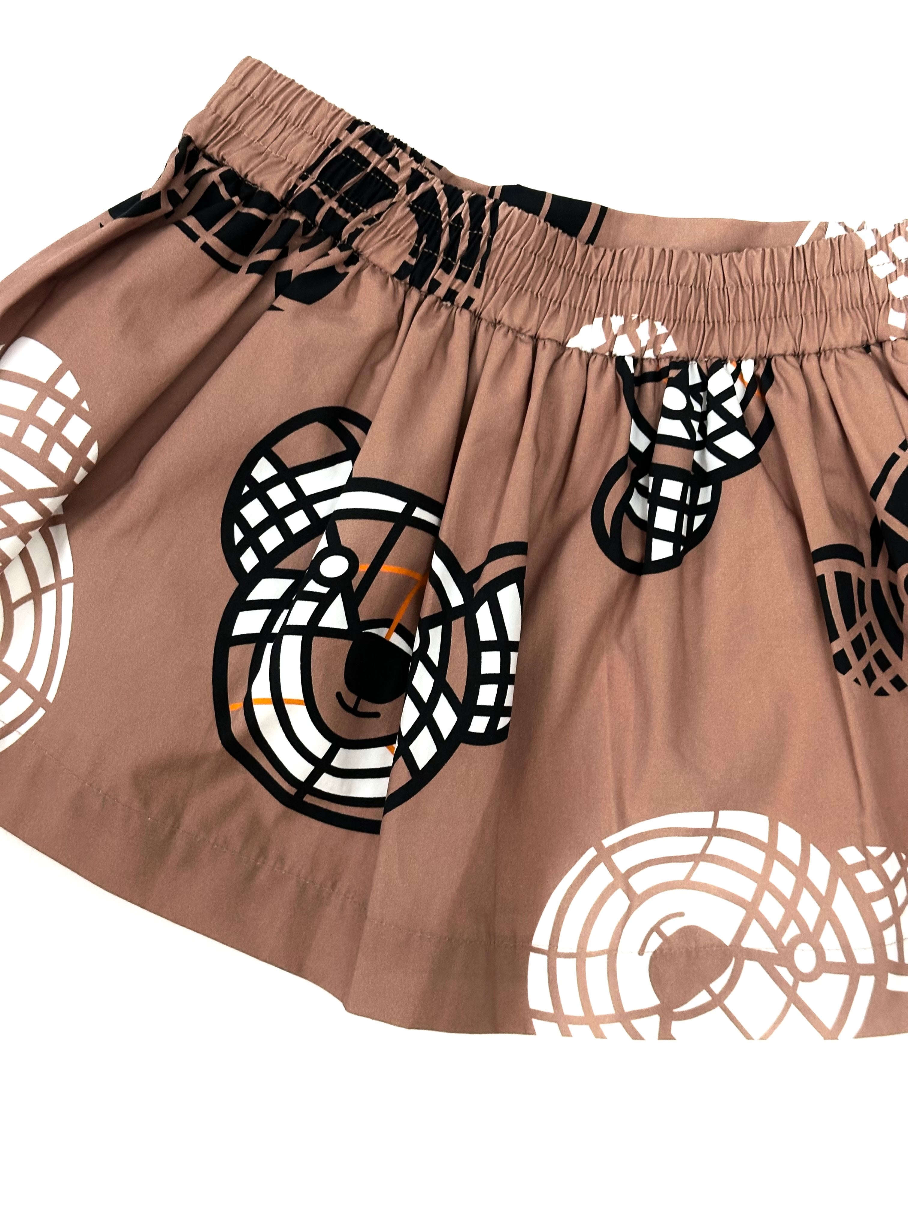 Burberry Brown Iconic Bear Logo Skirt