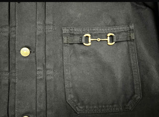 Gucci Black Denim Horsebit Jacket